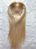 Blonde Hair Topper 613 Straight Mono Lace Human Hair 5.5 x 5.5 inch