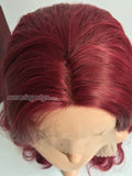 24 inches burgundy bodywave synthetic lace front wig - Luckin Wigs